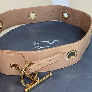 AUTH MARNI BELT GOLD LOOPS